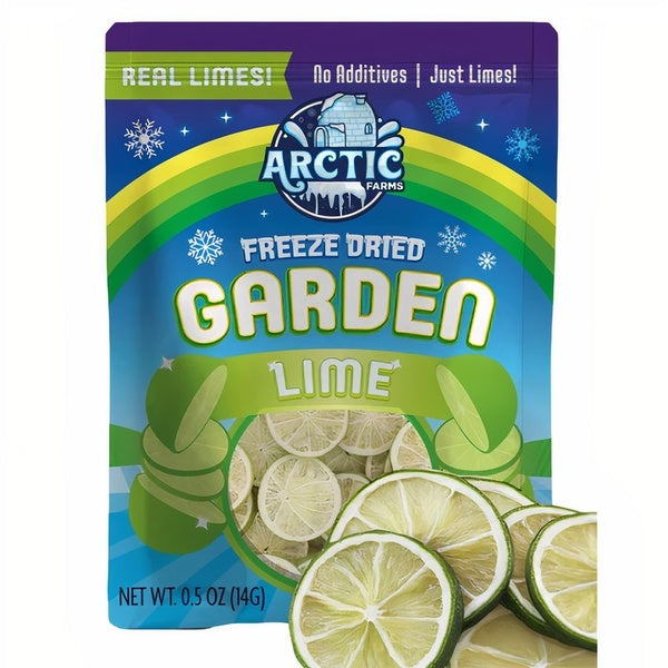 12-PACK OF Lime Slices Freeze Dried (100% Fruit), Arctic Farms