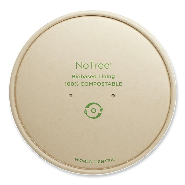 300-PACK OF Lid Papr Eco-Friendly World Centric 5.9-Inch Diameter Paper Lids for Bowls - Natural & Compostable (300 Count Carton)