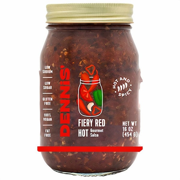 12-PACK OF Salsa Hot Dennis' Fiery Red, Reva Foods