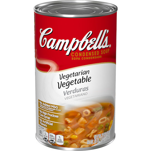 12-PACK OF Classic Vegetarian Vegetable Alphabet Condensed Shelf Stable Soup Campbell's, 12 - 50 OZ