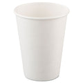 1000-PACK OF Cup Paper SOLO 412WN-2050 12 oz Single-Sided White Poly Paper Hot Cups - Bulk Pack of 1000 for Coffee, Tea, and Hot Beverages
