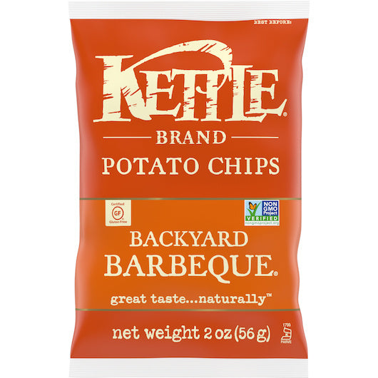 6-PACK OF Backyard Bbq Potato Chips Kettle Foods Chips, 6 - 2 Oz