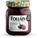 9-PACK OF Jam Blueberry and Raspberry Nothing But Fruit Follain, Bewley Irish Imports