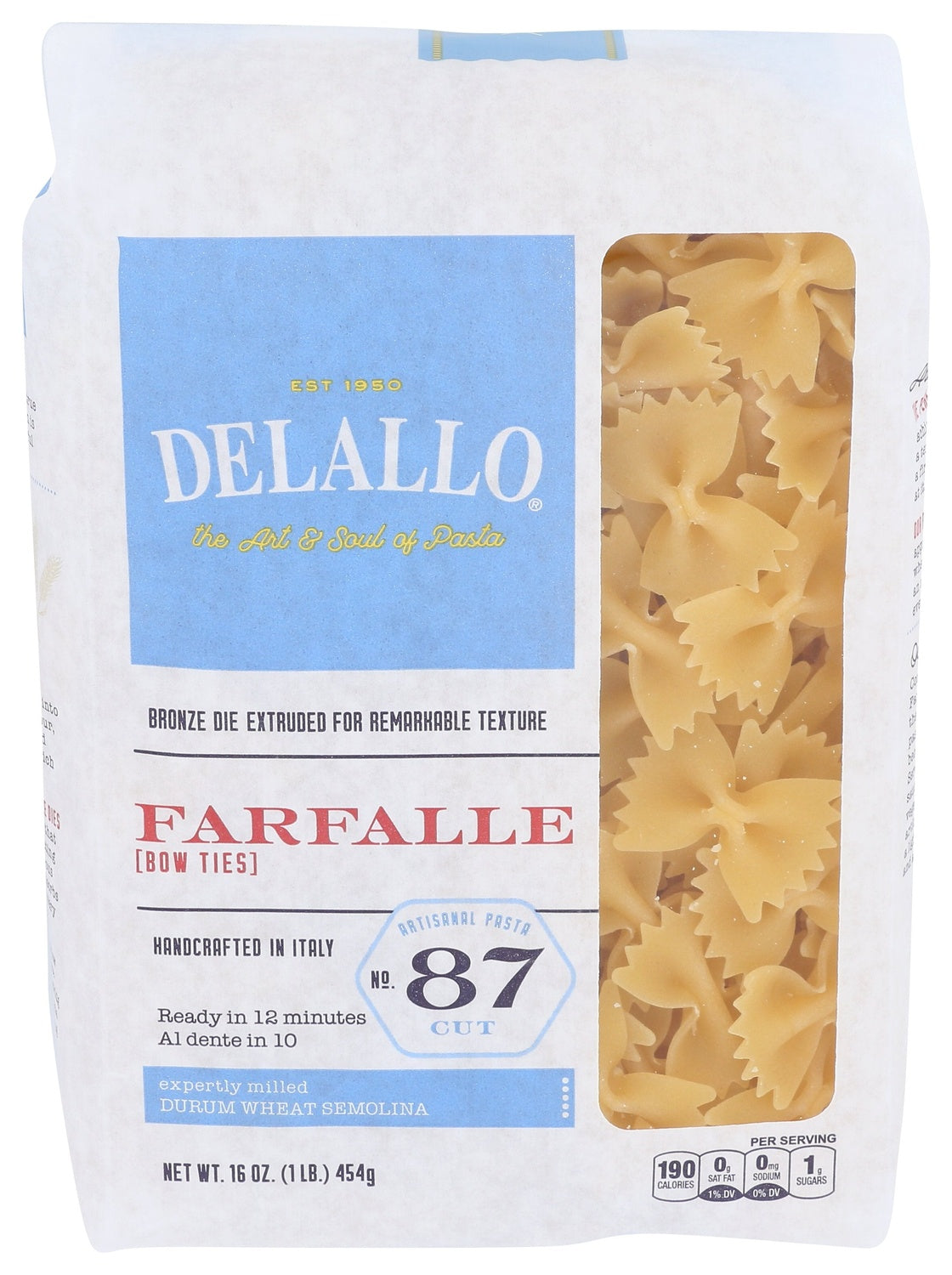 8-PACK OF PASTA FARFALLE DURUM WHEAT SEMOLINA