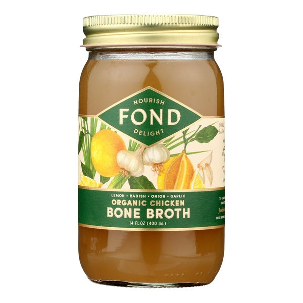 4-PACK OF Broth Chicken Lemon Fond Bone Broth 14 fz