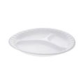 540-PACK OF Plate Compartment Pactiv Corp. Placesetter Satin Non-Laminated 3-Compartment Plates - 10.25 inches, White - 540 Count