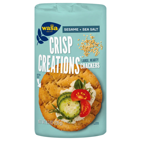 8-PACK OF CRACKER CRISP SESAME, SEA SALT CASE OF 8