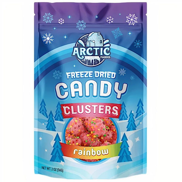 12-PACK OF Candy Freeze Dried Crunchy Clusters (Rainbow), Arctic Farms