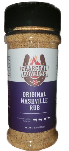 12-PACK OF Seasoning Rub Original Nashville, Charcoal Cowboys BBQ