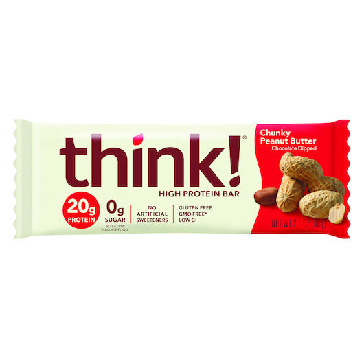 120-PACK OF Chunky Peanut Butter Protein Bar Think Thin, 12 - 10 - 2.1 Oz
