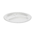 500-PACK OF Pactiv Corp. 8.88-inch Deluxe Laminated Foam Plate - 3-Compartment Design, White - 500 Plates per Carton
