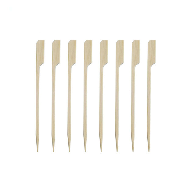 10-PACK OF Pick Bamboo Paddle Disposable 6"