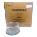 100-PACK OF Plastifar 18361 Bakery Containers, 8" Cake, 9.7" Diameter x 5" h, Black/Clear, 100/Carton