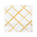 24-PACK OF Napkin Cocktail Gold Diamond Design
