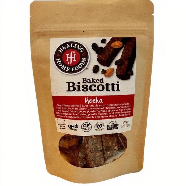 6-PACK OF Cookie Biscotti, Mocha, Healing Home Foods