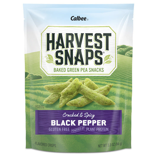 12-PACK OF Snack Chip Black Pepper Harvest Snaps 3.3 oz