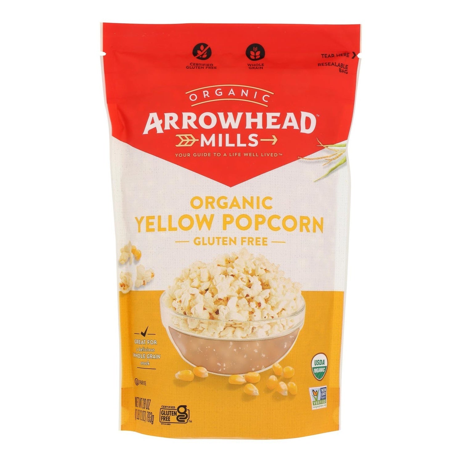 6-PACK OF SNACK POPCORN ORGANIC YELLOW