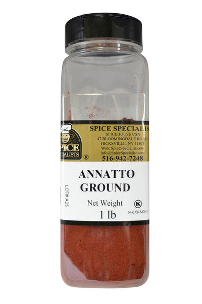 12-PACK OF Annatto Seeds Ground - 12 Pack of 1 lb. Containers