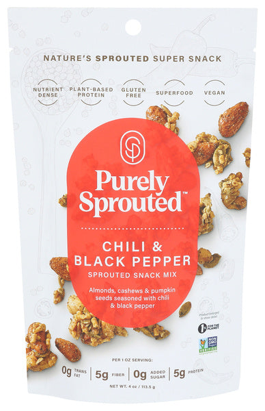 6-PACK OF SNACK MIX CHILI & BLACK PEPPER 4 OUNCE - CASE OF 6