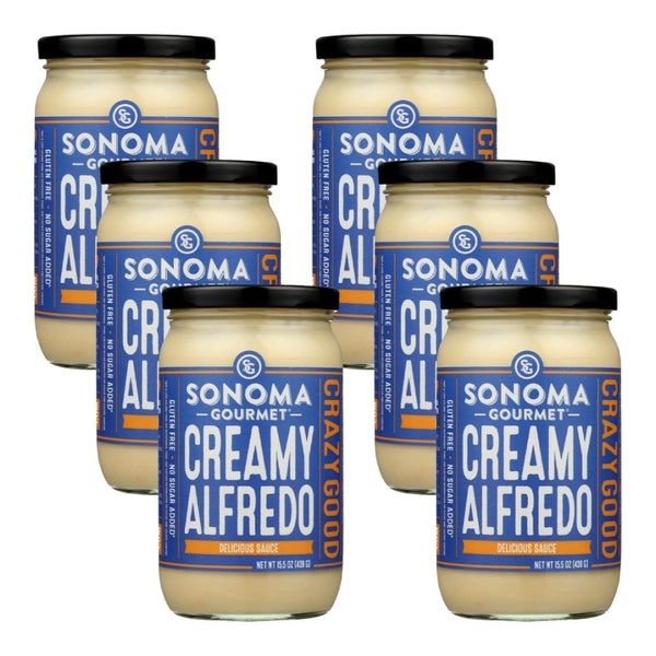 6-PACK OF Sauce Alfredo Creamy Sonoma Gourmet 15.5 fz