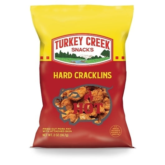 12-PACK OF Box Hot Hard Cracklins Turkey Creek, 12 - 2 Oz