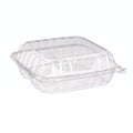 250-PACK OF Container Food Dart C90PST3 ClearSeal Hinged-Lid Plastic Containers - 8.25 in. x 8.25 in. x 3 in. - 250 Count - Perfect for Food Storage and Presentation