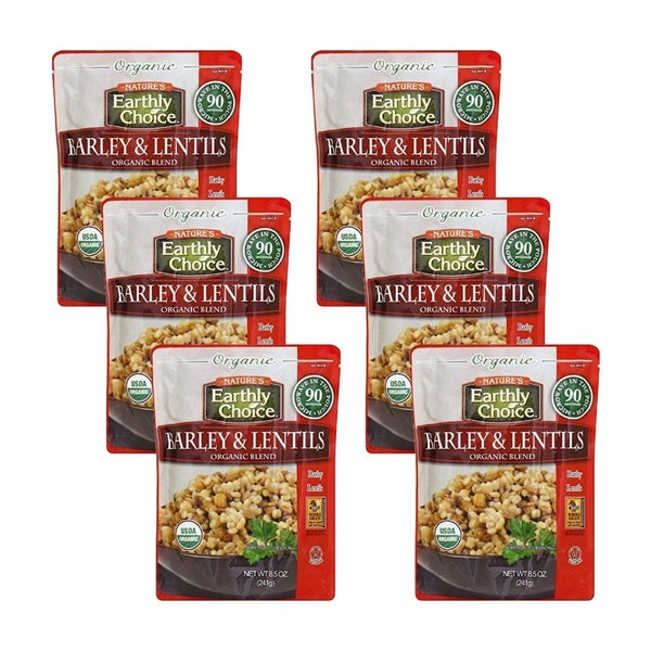 6-PACK OF Barley Grain Lentil Natures Earthly 8.5 oz