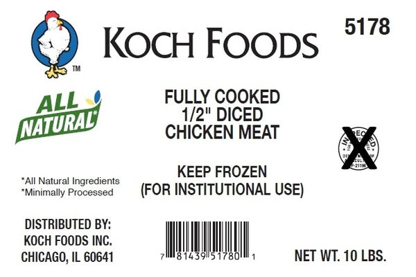 10 LB-PACK OF CHICKEN MEAT DICE .5" NAT PROP