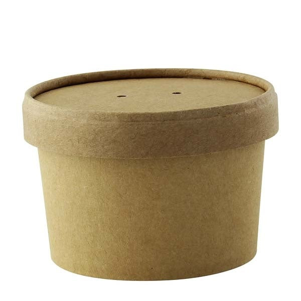 500-PACK OF BOWL PAPER 8 oz Ice Cream/Soup Paper Containers w/ Lids Included | 500 count