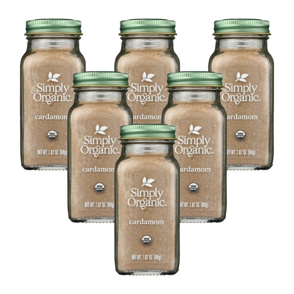 6-PACK OF Spice Cardamom Simply Organic 2.82 oz