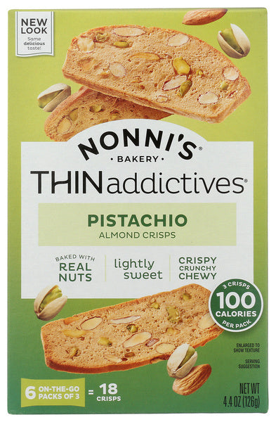 6-PACK OF BREAD CRISP PISTACHIO ALMOND CRISPS 4.44 OUNCE - CASE OF 6