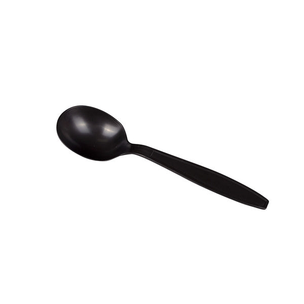 1000-PACK OF Spoon Soup Karat 1,000 ct PP Plastic Extra Heavy Weight Soup Spoons, Black
