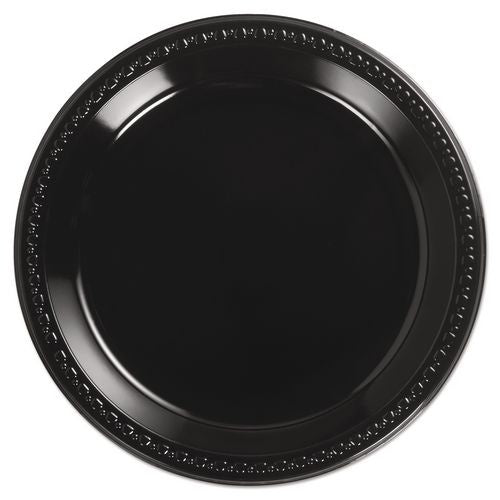 4-PACK OF PLATE PLASTIC 10.25" BLACK