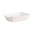 1000-PACK OF Container Paper Boardwalk BWK30LAG050 Paper Food Baskets - 0.5 lbs Capacity, Red and White Design, 1000 Count