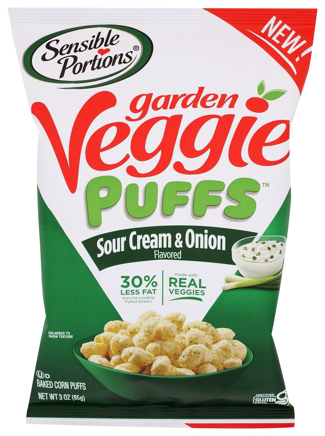 6-PACK OF SNACK VEGETABLE PUFFS, SOUR CREAM AND ONION