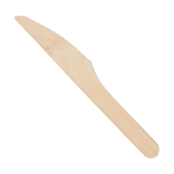 1000-PACK OF Knife Weighted Karat Earth Wooden Compostable Heavy Weight Knife - 1,000 pcs