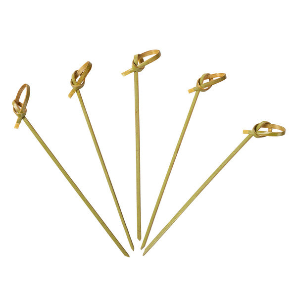 10-PACK OF PICK WOOD BAMBOO KNOT 4.5"