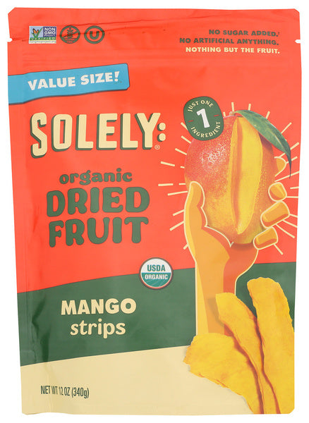 8-PACK OF Mango Dried Solely 12 oz