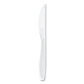 100-PACK OF Cutlery Plastic SOLO HSWKX-0007 Heavyweight Full-Length Polystyrene Cutlery Knife - White (100 Count) for Durable Dining Experience