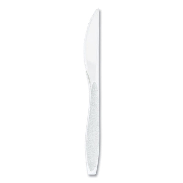 100-PACK OF Cutlery Plastic SOLO HSWKX-0007 Heavyweight Full-Length Polystyrene Cutlery Knife - White (100 Count) for Durable Dining Experience