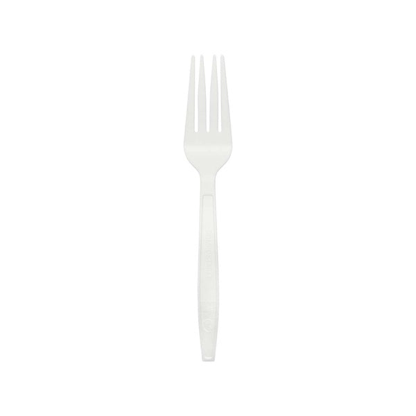 1000-PACK OF Fork Weighted Karat Earth PLA Medium-Heavy Weight Compostable Forks Bulk Box, Natural - 1,000 pcs