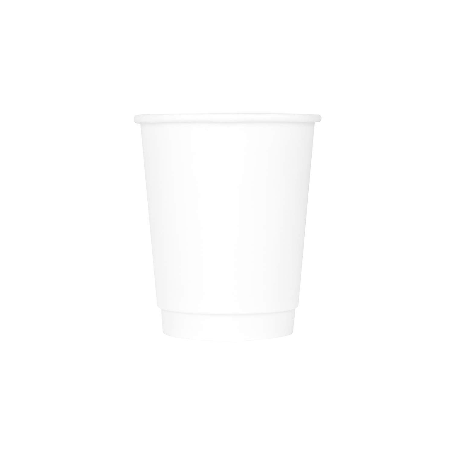 500-PACK OF Cup Paper Karat 8oz Insulated Paper Hot Cups - White (80mm) - 500 ct