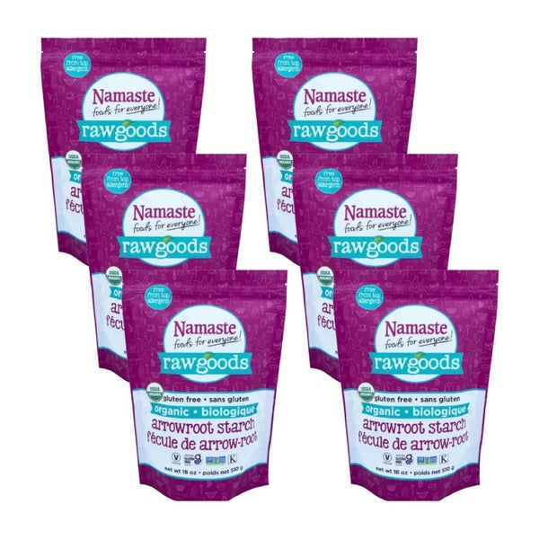 6-PACK OF Flour Starch Organic Arrowroot Starch Namaste Foods 18 oz