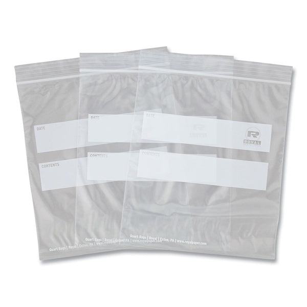 500-PACK OF Bag Plastic AmerCareRoyal ZBQ78 Clear Quart Zipper Bags - 500 Count, Ideal for Food Storage and Portioning