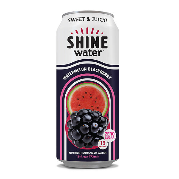 12- PACK OF ShineWater Watermelon Blackberry Nutrient Enhanced Water 12-Pack 16oz