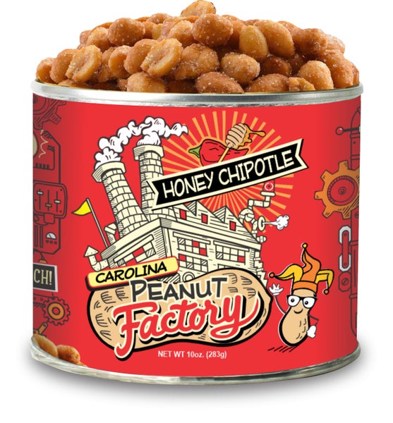 6-PACK OF Peanut Roasted Honey Chipotle Sm Carolina Peanut Factory, 1949 Nut Company