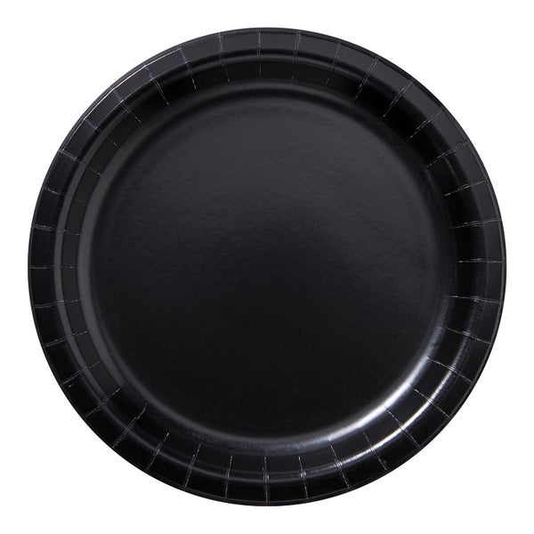 12-PACK OF PLATE PAPER BLK 9"