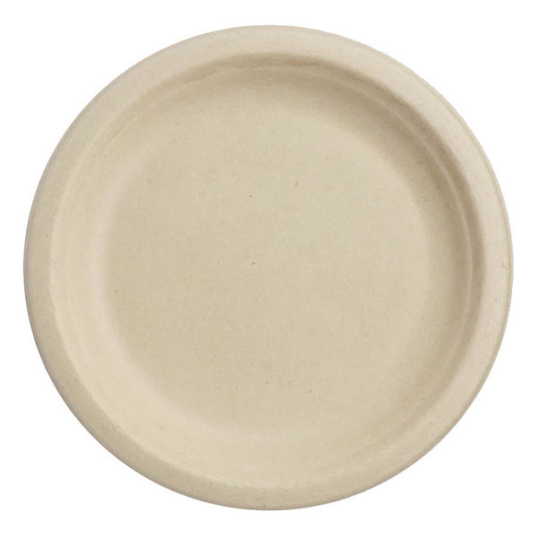 1000-PACK OF PLATE COMPOSTABLE World Centric 7" Fiber Round Plates | No PFAS | 1000 count