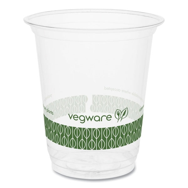 1000-PACK OF Cup Plastic Vegware R200-G 7 oz. Clear Plastic Cold Cup - Eco-Friendly & Compostable (1000/Carton)