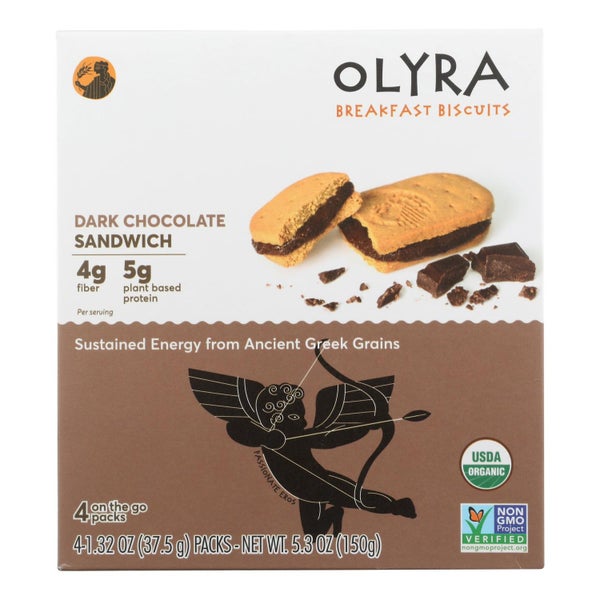 6-PACK OF Breakfast Bar Dark Chocolate Olyra 5.3 oz